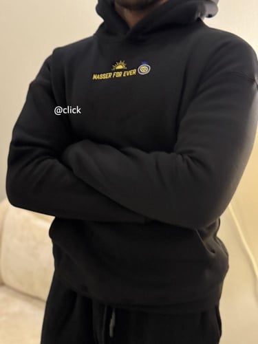 هودي النصر تطريز اسود