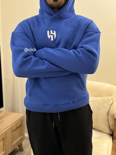 هودي الهلال تطريز ازرق