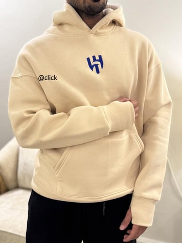 هودي الهلال تطريز بيج