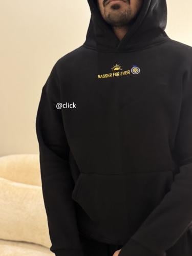 هودي النصر تطريز اسود