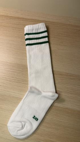 جوارب رياضية اطفال ابيض واخضر