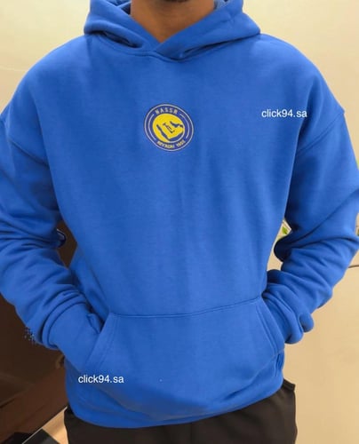 هودي النصر تطريز ازرق