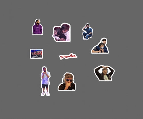 مجموعة ستيكرات من تصميمك