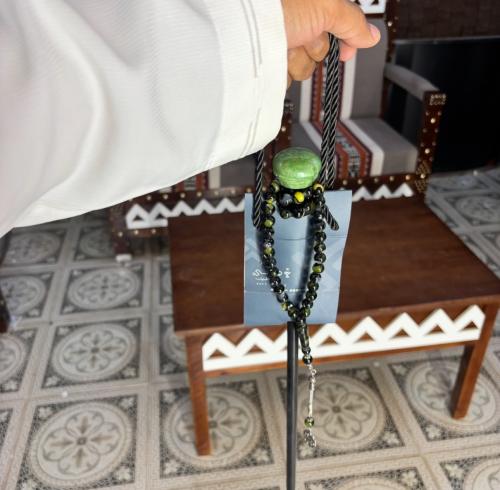 باقة الملكي ، عصا فاخر بمقبض دائري بكلايت مع مسباح...