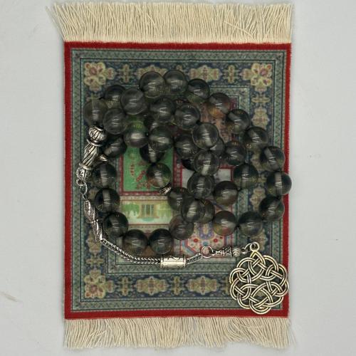 سبحة بكلايت طرابزونة أنتيمون ( زيتي شفاف)