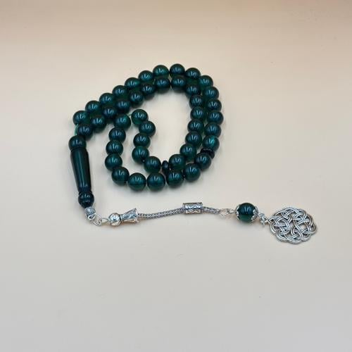 مسباح بكالايت اخضر غامق فاخر بطرابزونة أنتيمون