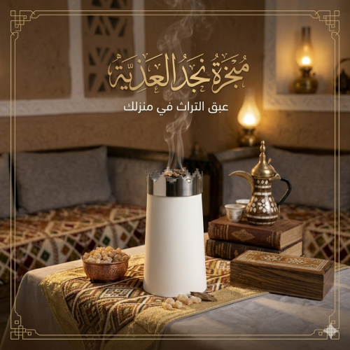 مبخرة نجد العذية فضي- ابيض