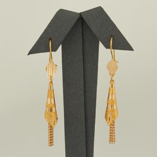 حلق ذهب متدلي ( عيار 21 )