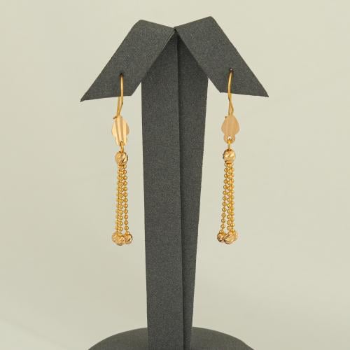 حلق يتدلى بكرات الذهب ( عيار 21 )