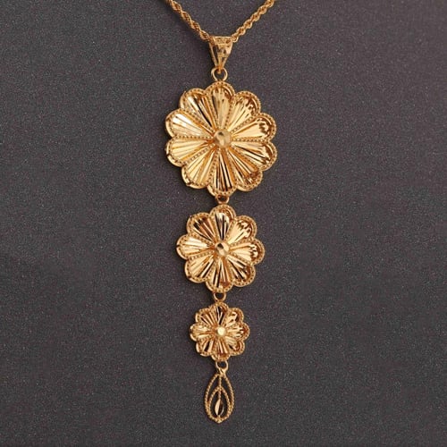 طقم ذهب الزهور ( عيار 21 )