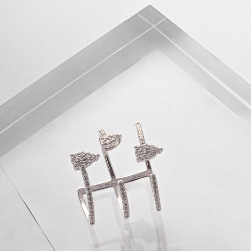 خاتم الماس SI القطرات (وزن الالماس 0.42cts – عيار...