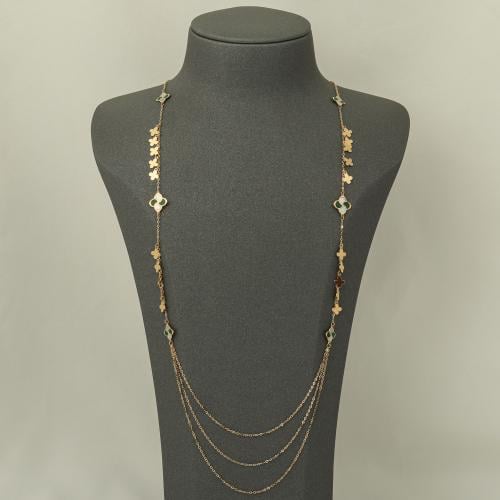 شال ذهب الورود الملونة ( عيار 18 )