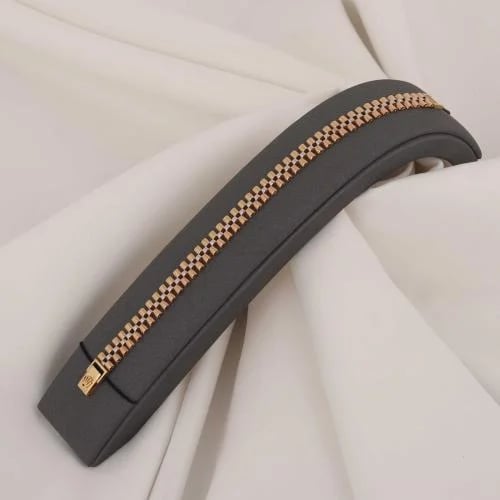 اسوارة ذهب مربعات ملونة ( عيار 18 )