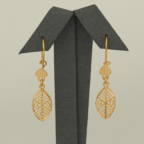 حلق ذهب بيضاوي ( عيار 21 )