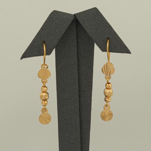 حلق صدف كرات الذهب ( عيار 21 )