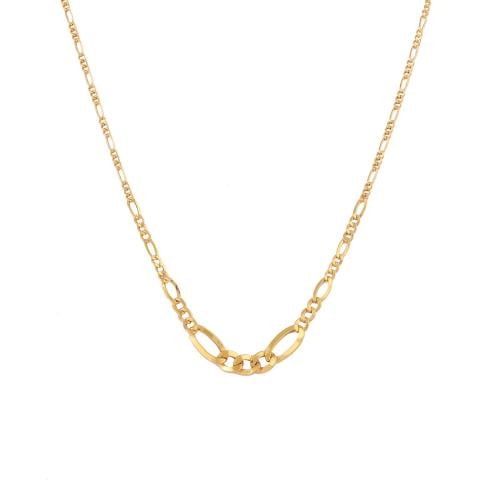 عقد ذهب جنزير ناعم ( عيار 18 )