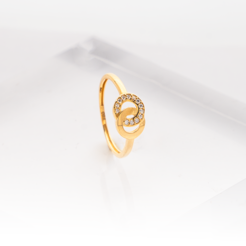 خاتم ذهب الدائرتين ( عيار 18)