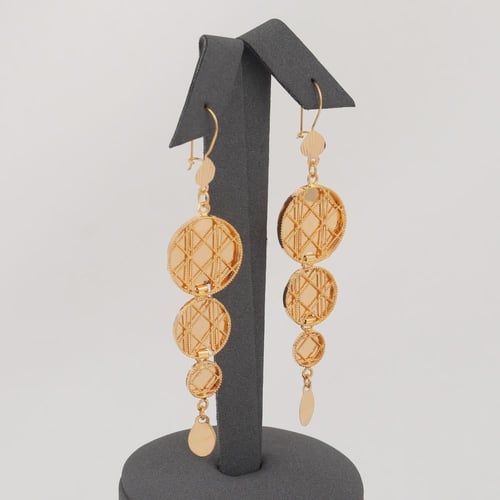 حلق ذهب الدوائر المتدلية ( عيار 21 )