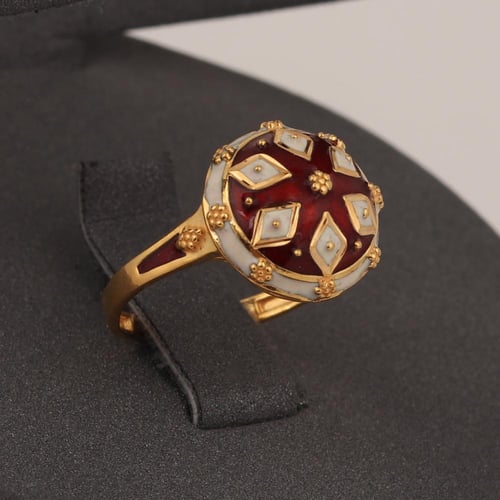 نص طقم ذهب دوائر هندي (عيار 21)