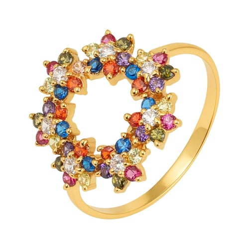 طقم ذهب الورود الملونه ( عيار 21)