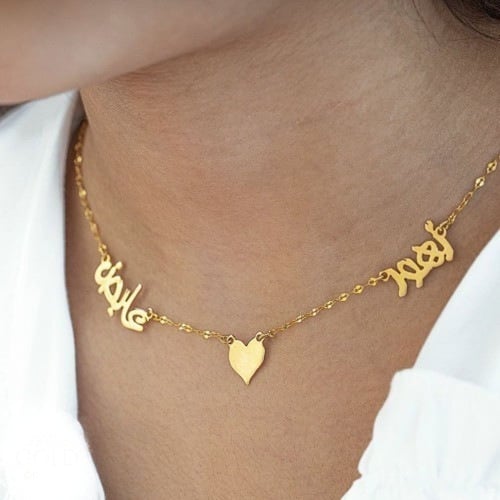 تصميم اسم من الذهب شوكر الاسمين والشكل