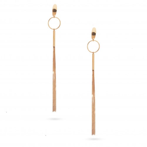 حلق ذهب السلاسل الدائرية ( عيار 18)