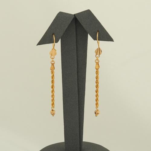 حلق ذهب مبروم ( عيار 21 )