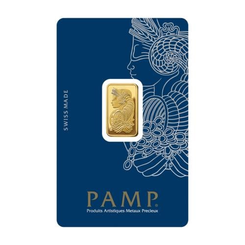 سبيكة ذهب PAMP سويسري وزن 5 جرام عيار 24 قيراط