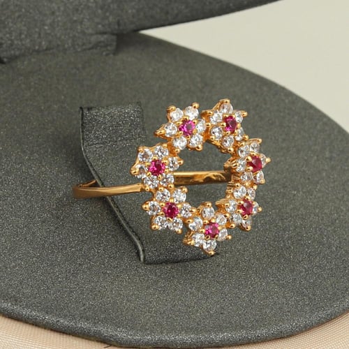 طقم ذهب الورد الاحمر (عيار 21)