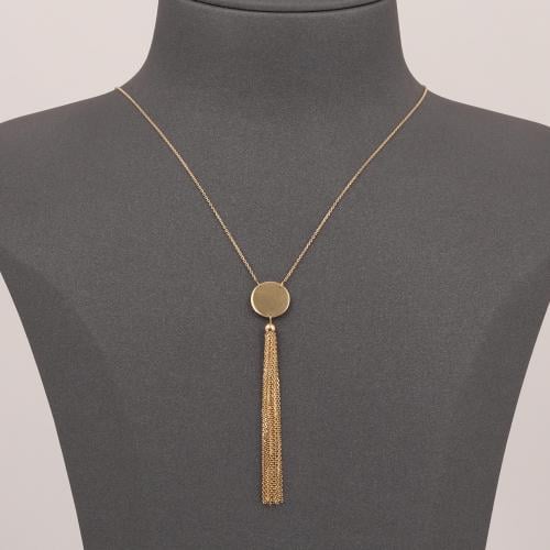 عقد ذهب ناعم دائري ( عيار 18 )