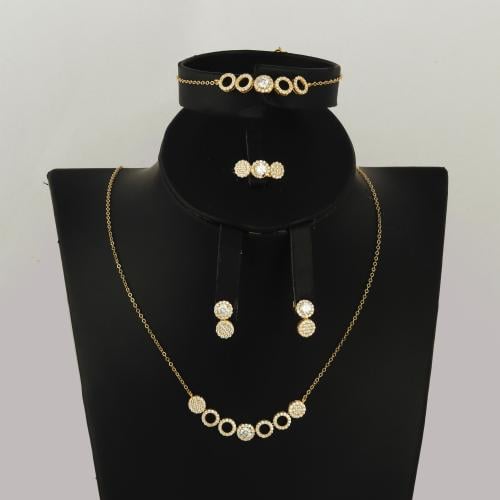 طقم ذهب الدوائر (عيار 18)