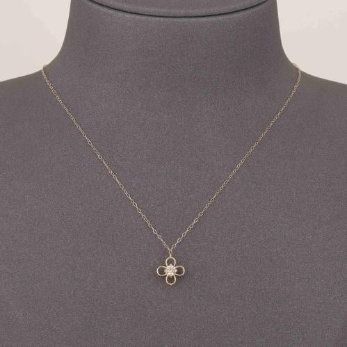 عقد ذهب الوردة ( عيار 18 )