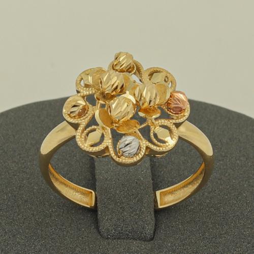 خاتم ذهب الكرات الملونة ( عيار 18 )