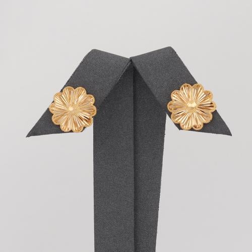 حلق ذهب وردة ( عيار 21 )