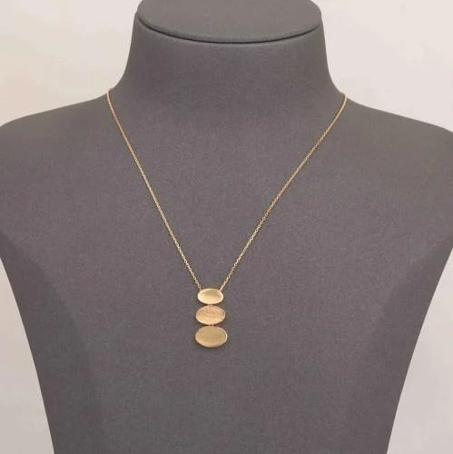 عقد ذهب ثلاث دوائر متراصة ( عيار 21 )