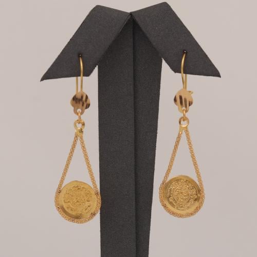 حلق ذهب الجنيه ( عيار 21 )