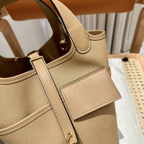 Hermès Picotin Lock Canvas Tote Bag