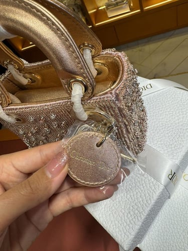 Dior Micro Lady Dior Beaded Bag