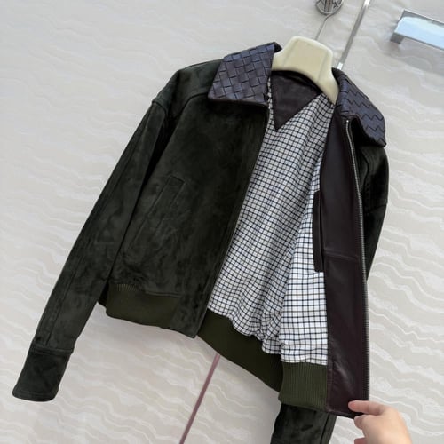 Bottega Veneta Suede Bomber Jacket