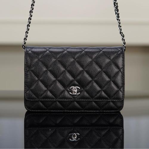 Chanel WOC Wallet On Chain Caviar Black / محفظة شا...