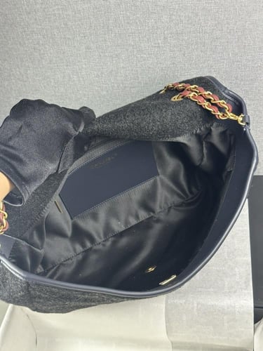 Chanel Large Wool Flap Shoulder Bag 32cm