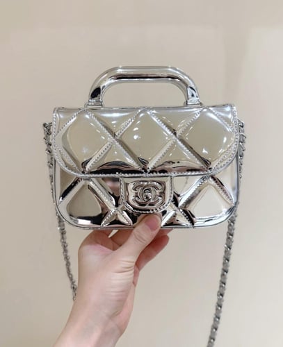 CHANEL SMALL FLAP BAG WITH TOP HANDLE