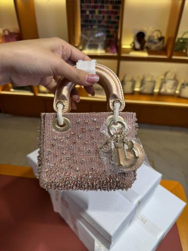 Dior Micro Lady Dior Beaded Bag