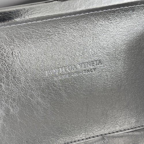 Bottega Veneta Knot Intrecciato Metallic Clutch