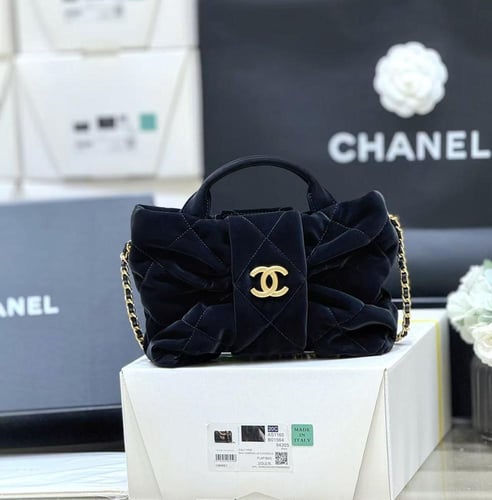 Chanel Bow-Shaped Nylon Shoulder Bag