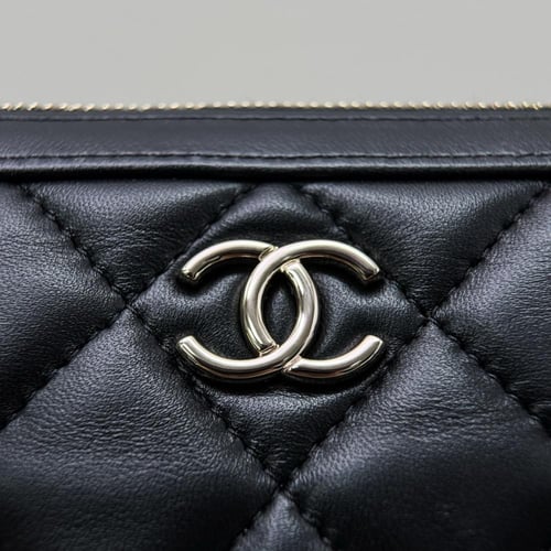 Chanel Quilted Leather Vanity Style Handbag - Blac...