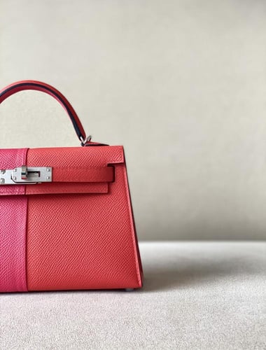 Hermès Kelly Mini II - Red & Pink Epsom Leather