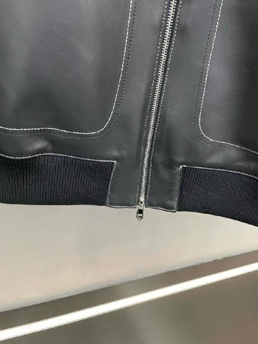 Hermès Leather Bomber Jacket