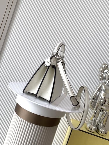 Fendi Peekaboo White Woven Leather Bag