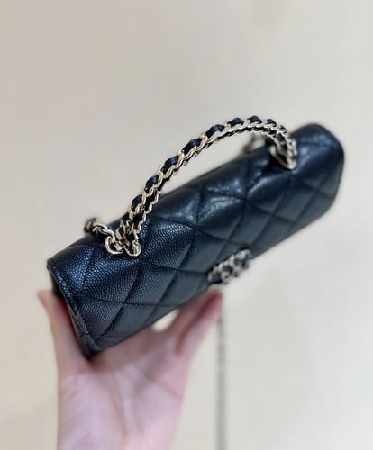 Chanel Mini Flap Bag with Chain Handle – Black Cav...